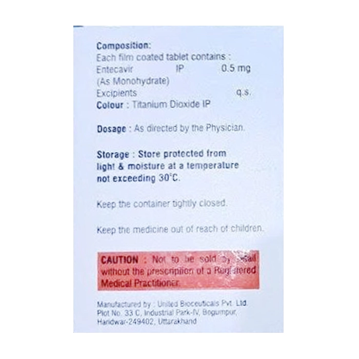 Thuốc Barade 0.5mg Điều trị viêm gan B (30 viên) - 2