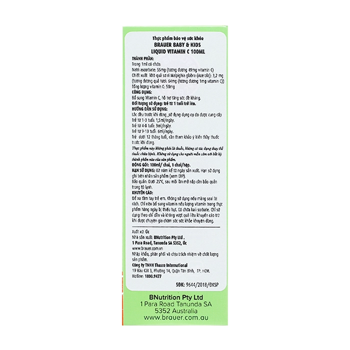 Brauer Kids Liquid Vitamin C Tăng sức đề kháng cho trẻ (100ml) - 3