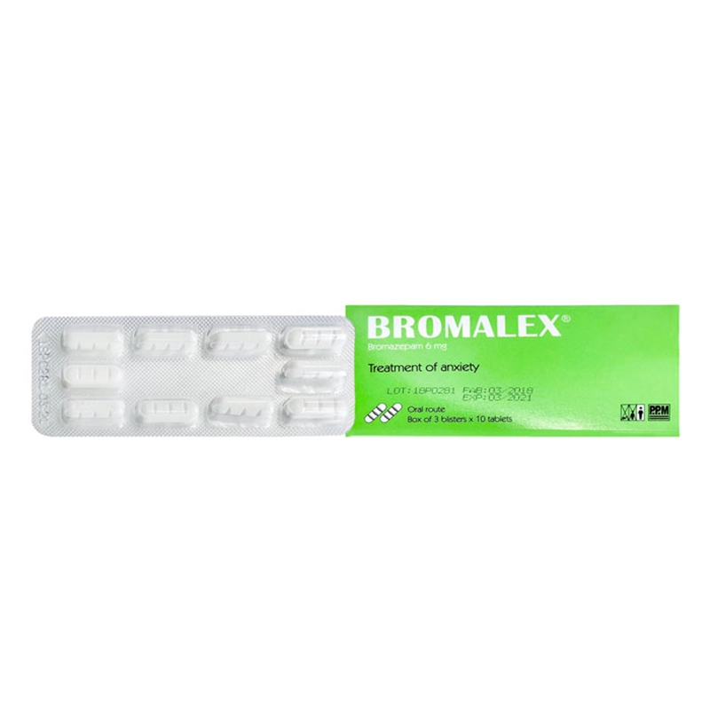Thuốc Bromalex 6mg Điều trị trầm cảm, mất ngủ (30 viên)