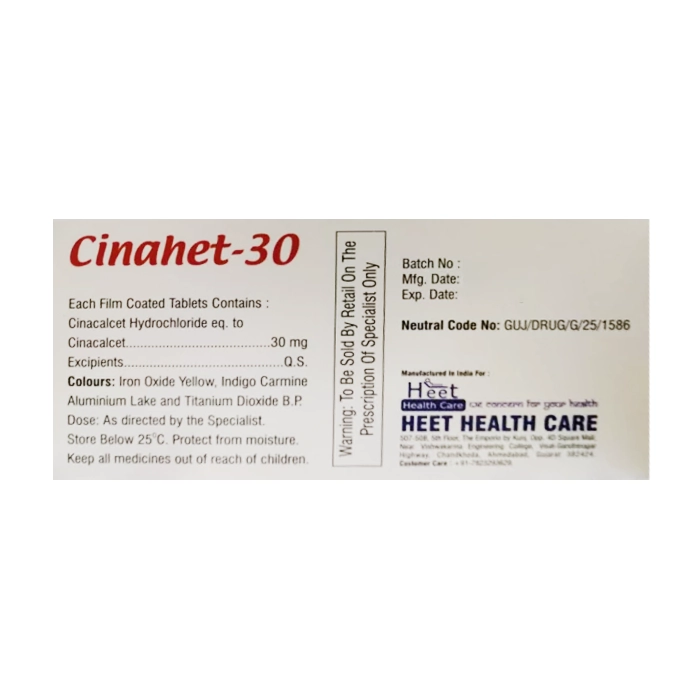 Thuốc Cinahet 30mg Điều trị cường cận giáp (10 viên) - 2