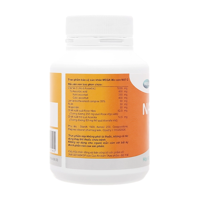 Nat C 1000 Mega Bổ sung Vitamin C (60 viên) - 3