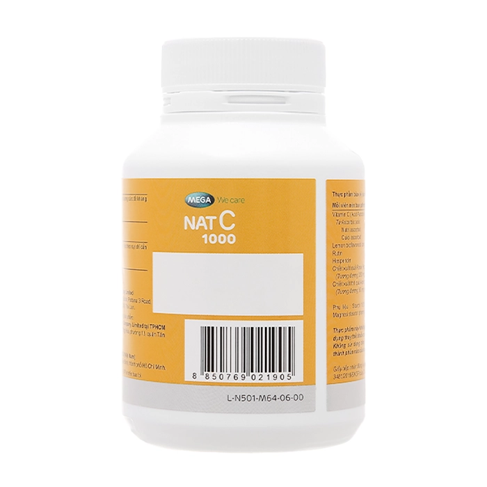 Nat C 1000 Mega Bổ sung Vitamin C (60 viên) - 4