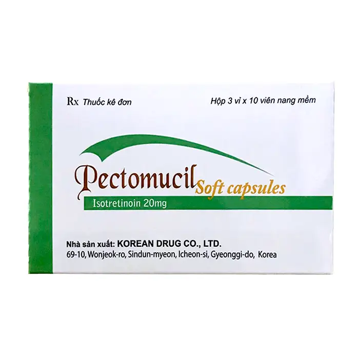 Thuốc Pectomucil Soft 20mg Điều trị các loại trứng cá (30 Viên) - 2