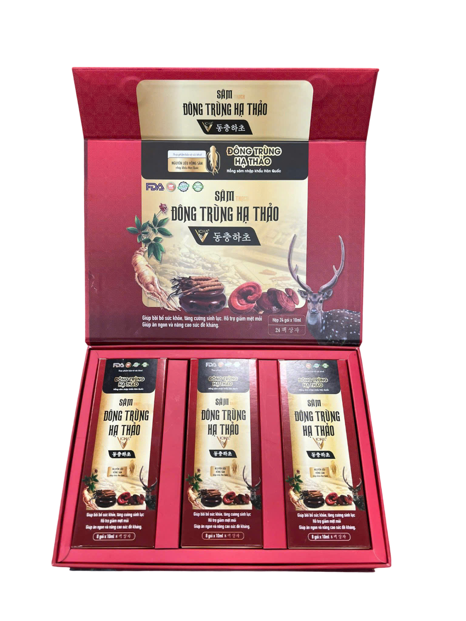 Sâm Đông Trùng Hạ Thảo Vicha Giúp bồi bổ sức khỏe, tăng cường sinh lực (24 gói) - 2