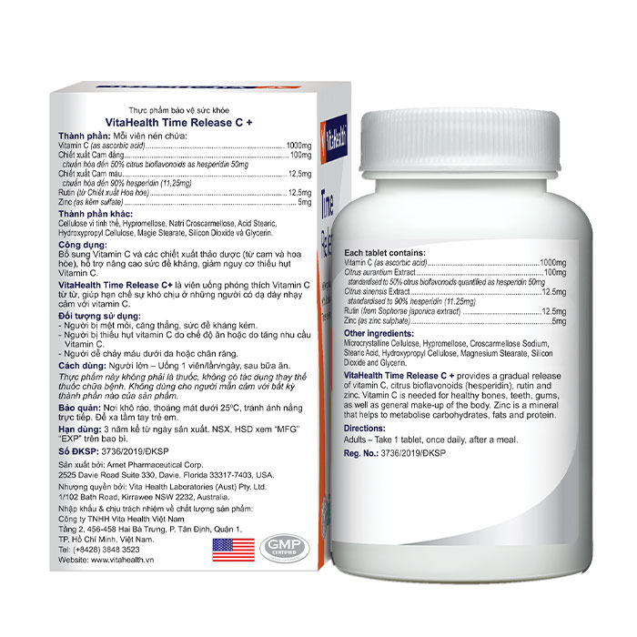 Time Release C+ VitaHealth Viên uống tăng cường miễn dịch (30 viên) - 3