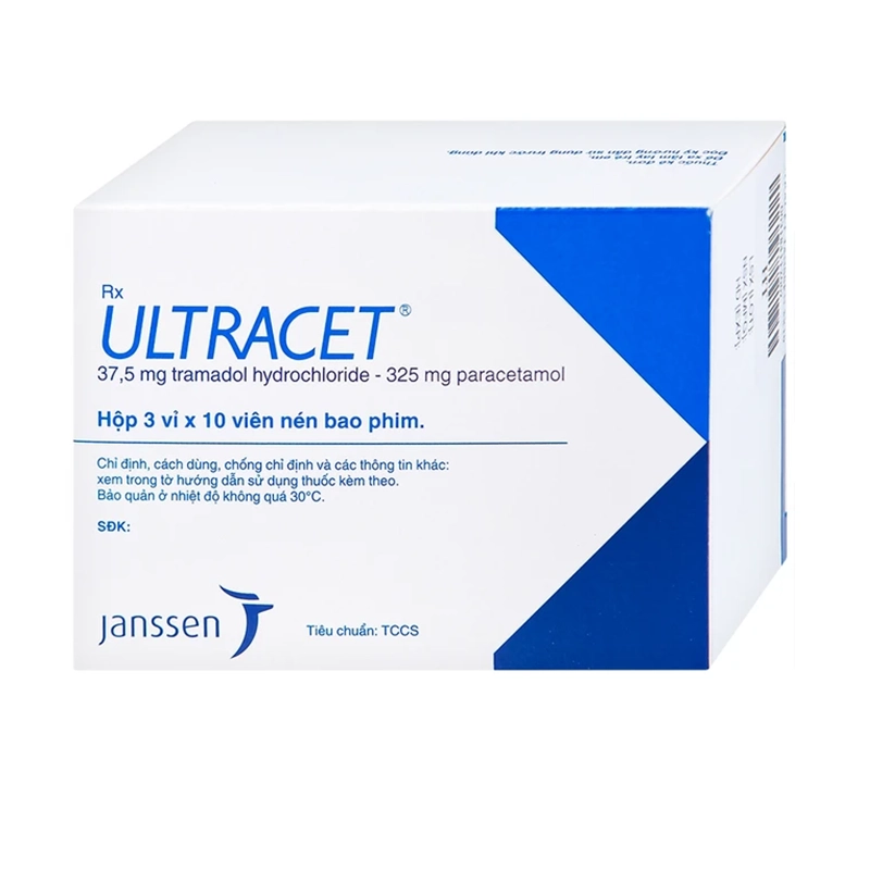 Thuốc Ultracet Điều trị cơn đau từ trung bình đến nặng (30 viên)
