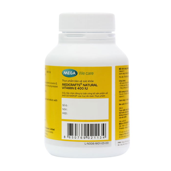 Vitamin E 400 IU Mega Viên uống bổ sung (30 viên) - 3